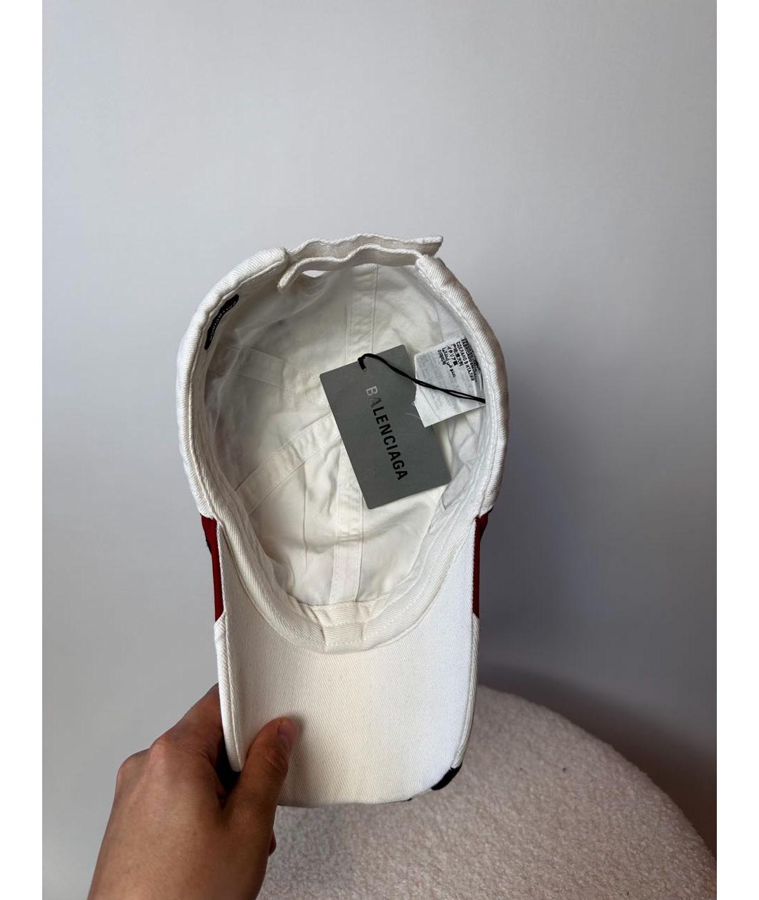 BALENCIAGA Белая хлопковая кепка, фото 6