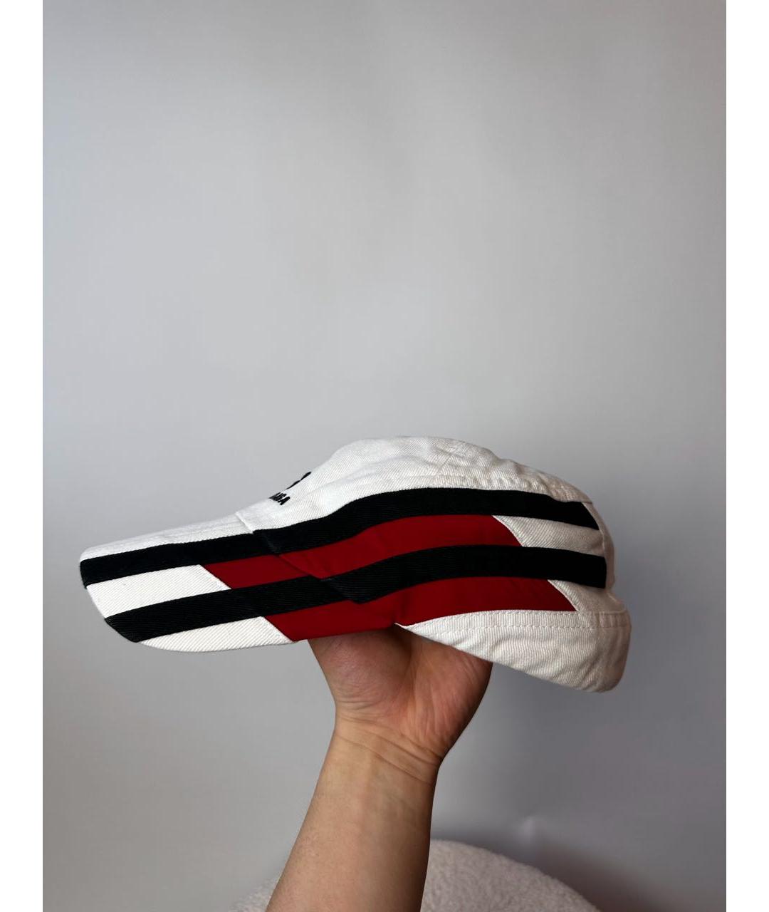 BALENCIAGA Белая хлопковая кепка, фото 2