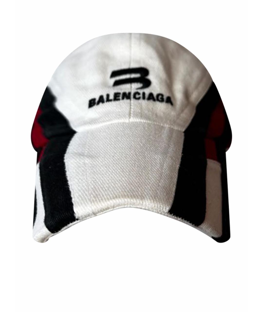 BALENCIAGA Белая хлопковая кепка, фото 1