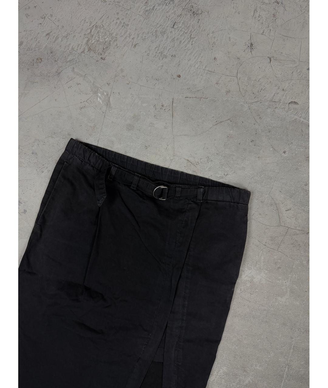 MM6 MAISON MARGIELA Черная хлопковая юбка миди, фото 2