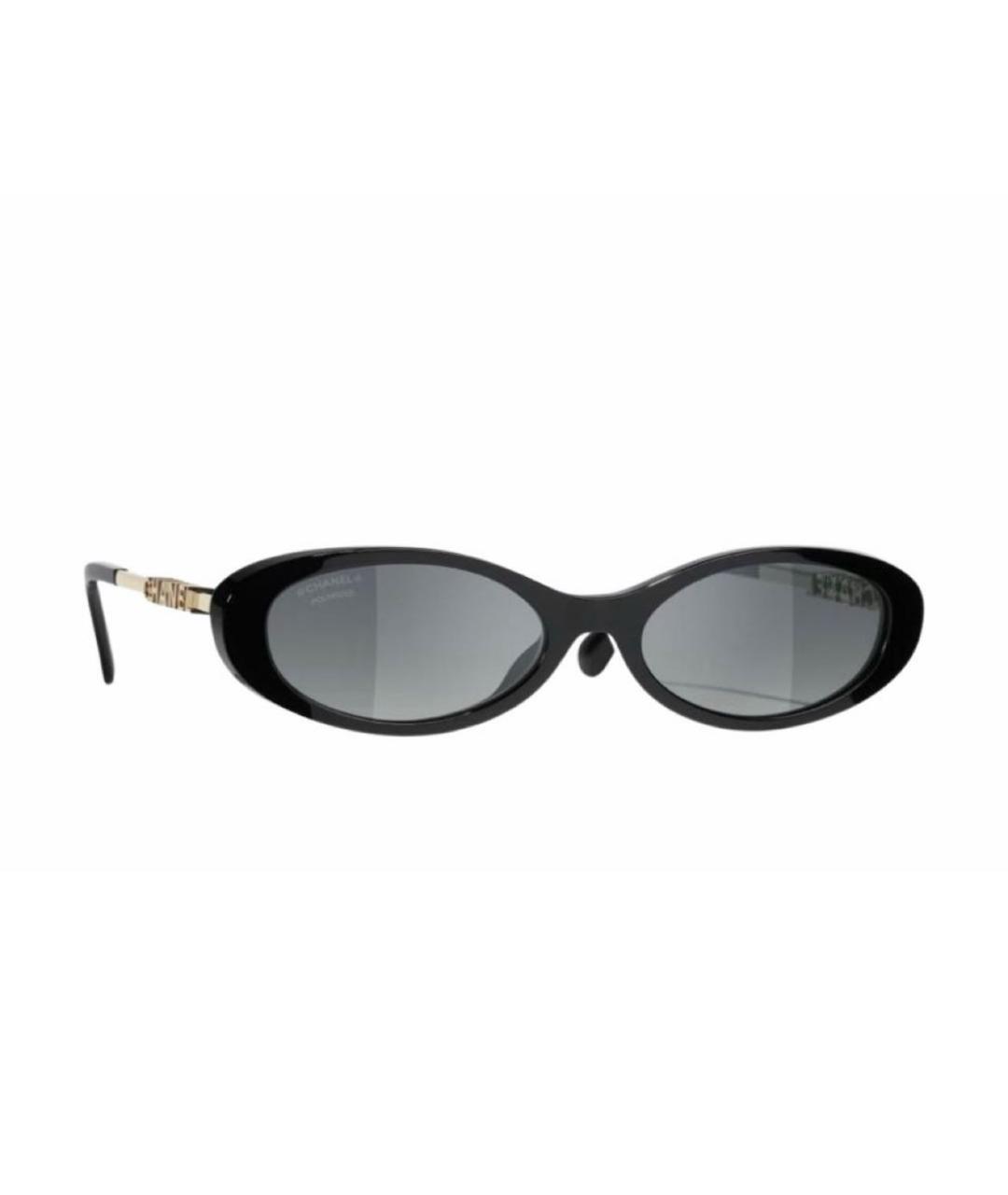 CHANEL Черные пластиковые солнцезащитные очки, фото 2