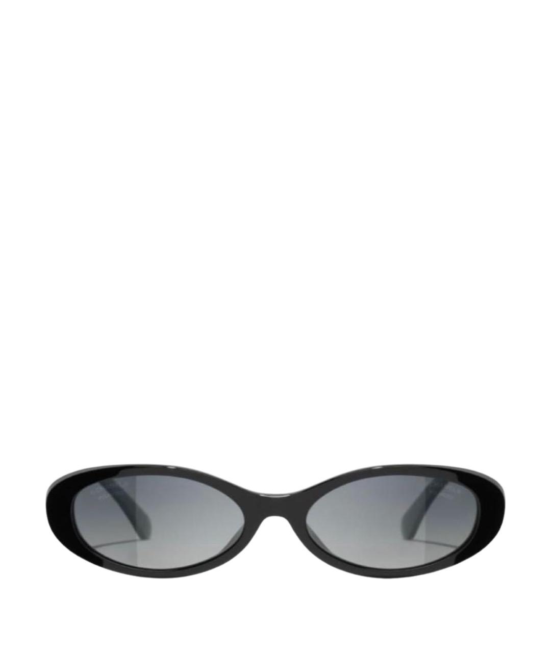CHANEL Черные пластиковые солнцезащитные очки, фото 1