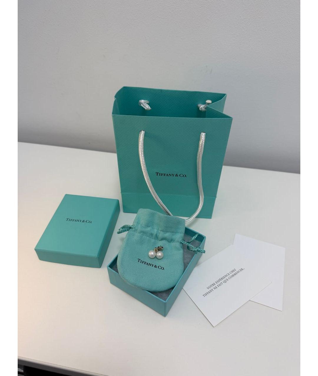 TIFFANY&CO Бежевые жемчужные серьги, фото 6