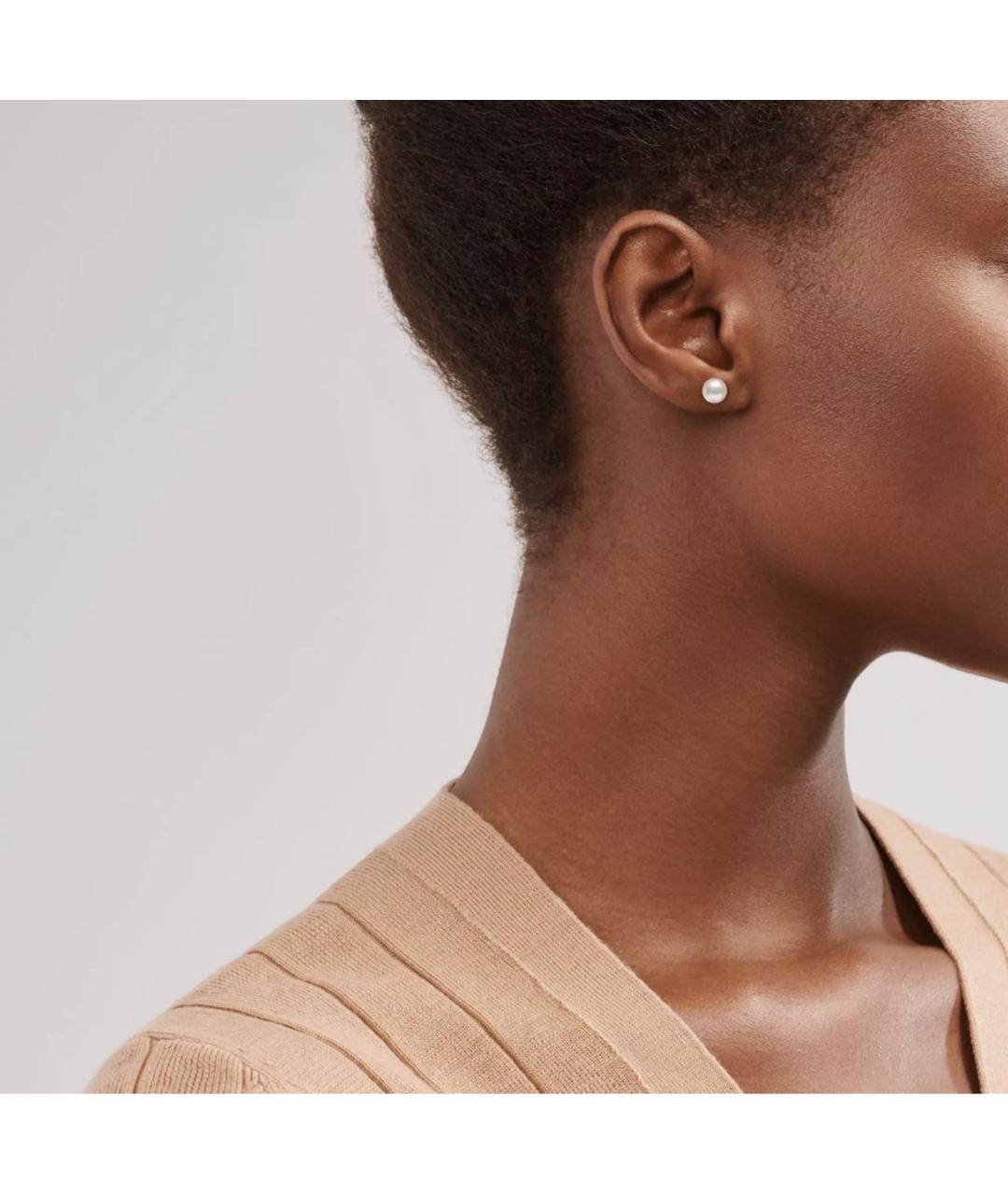 TIFFANY&CO Бежевые жемчужные серьги, фото 4