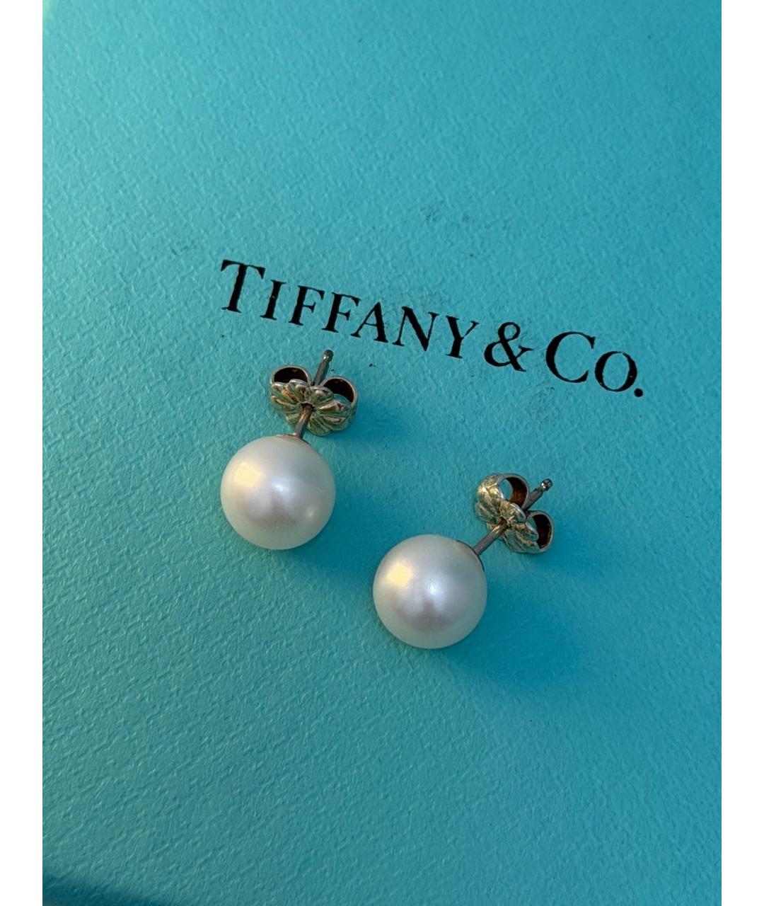 TIFFANY&CO Бежевые жемчужные серьги, фото 2