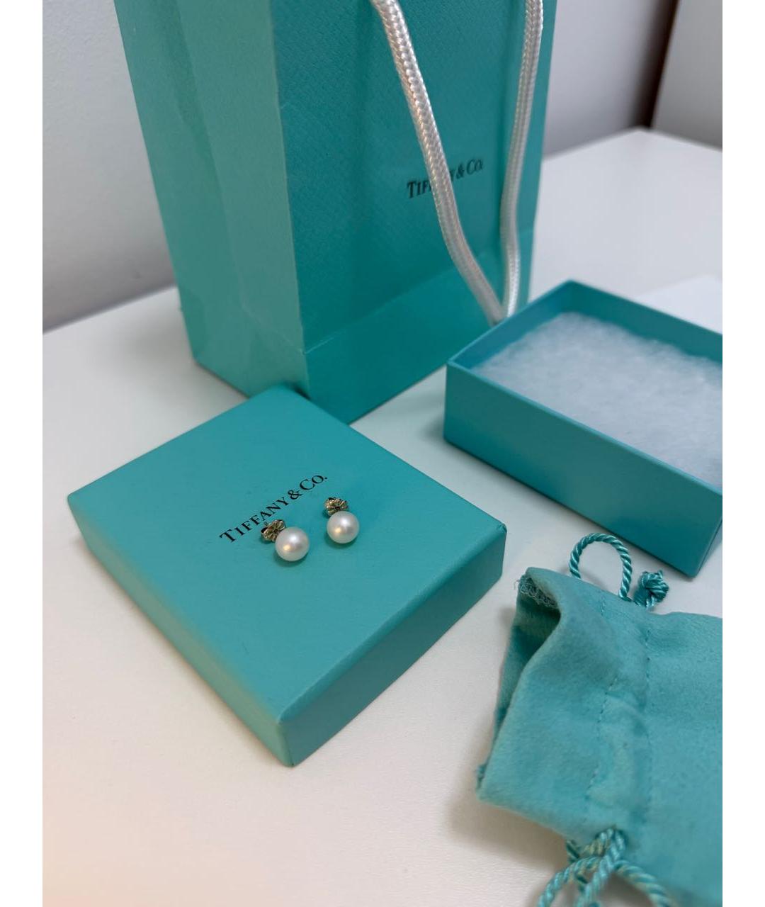 TIFFANY&CO Бежевые жемчужные серьги, фото 3