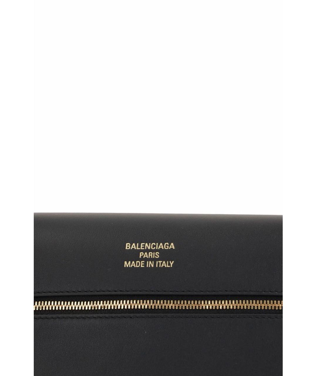 BALENCIAGA Черная кожаная сумка через плечо, фото 4