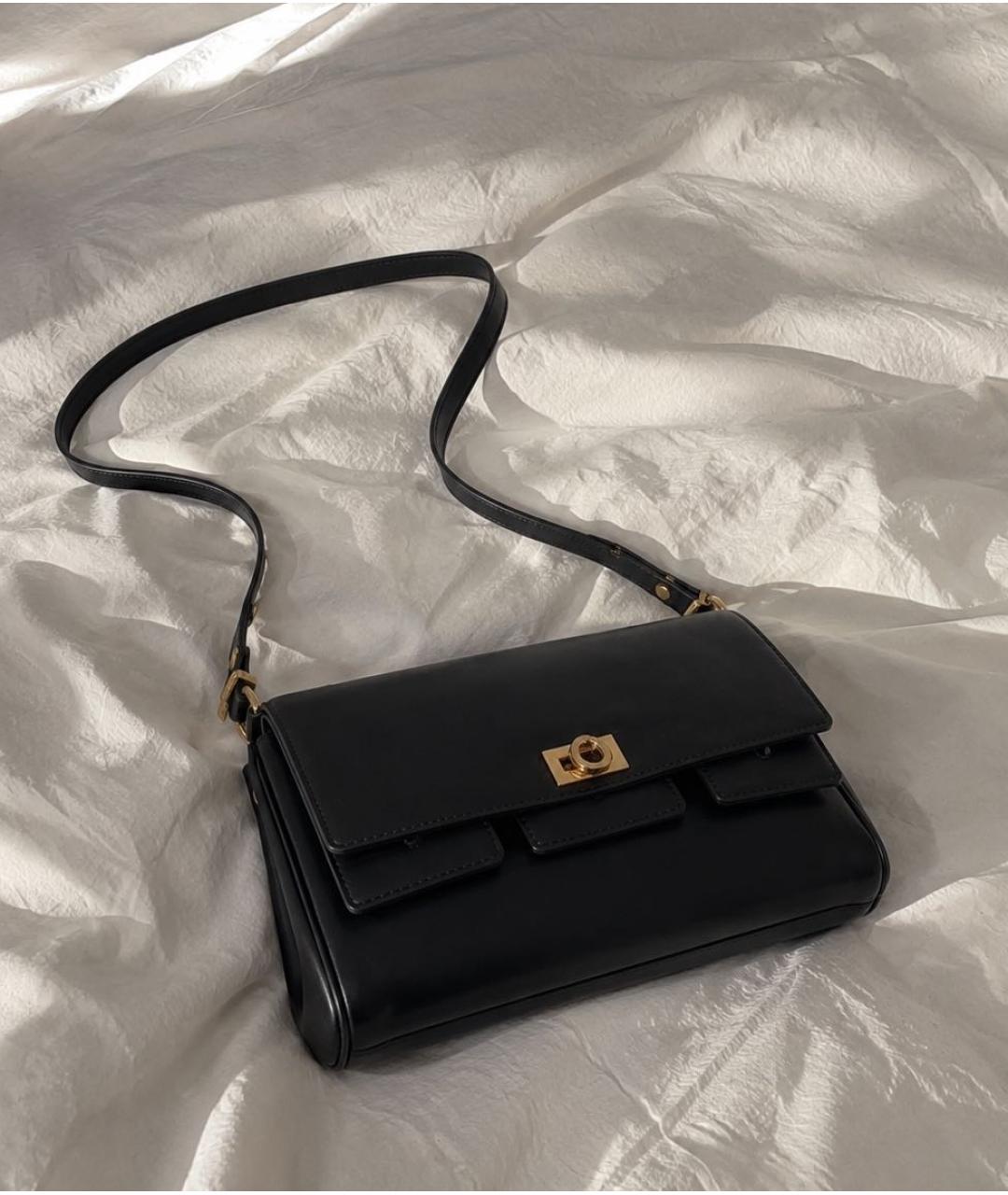 BALENCIAGA Черная кожаная сумка через плечо, фото 6