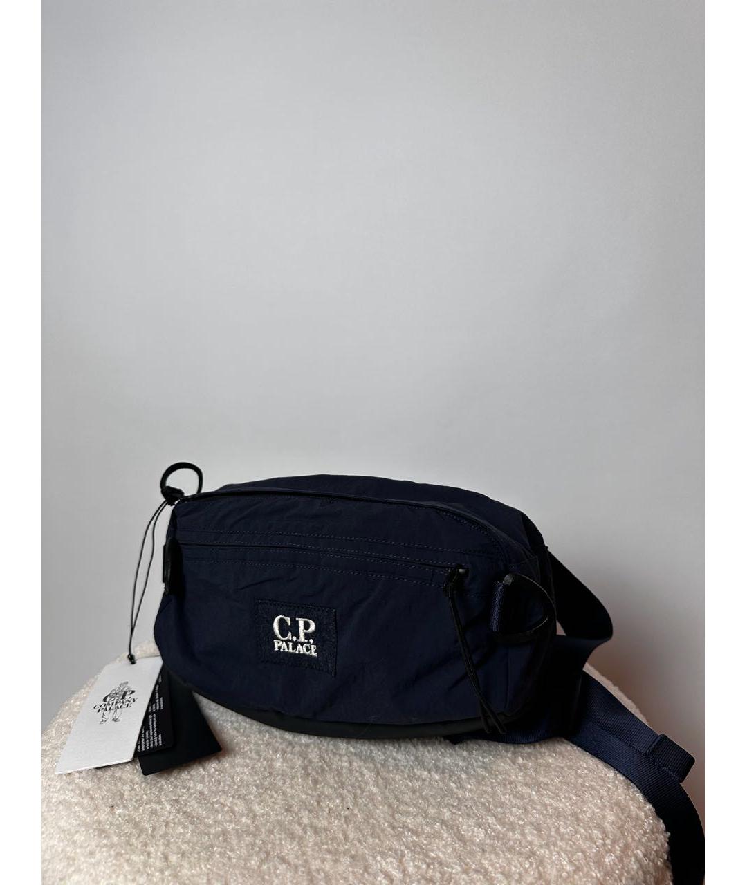 CP COMPANY Синяя хлопковая поясная сумка, фото 2