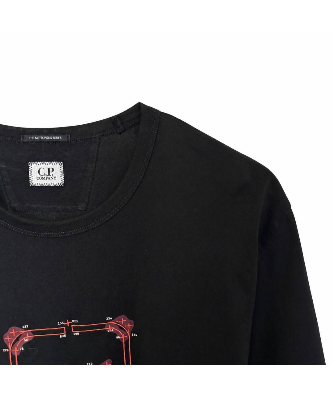 CP COMPANY Черная хлопковая футболка, фото 2