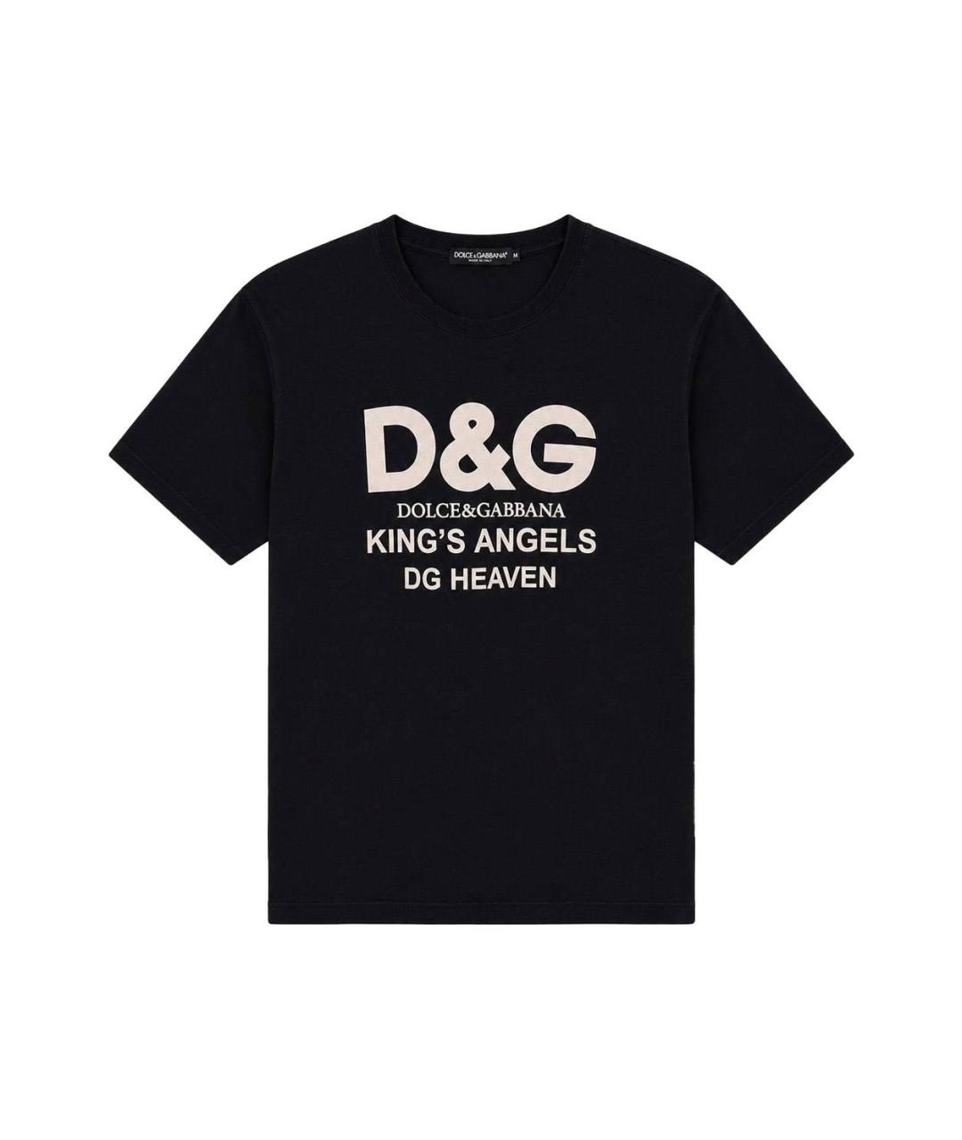DOLCE&GABBANA Черная хлопковая футболка, фото 1