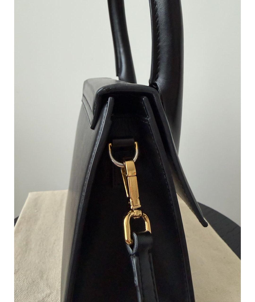 JACQUEMUS Черная кожаная сумка с короткими ручками, фото 7