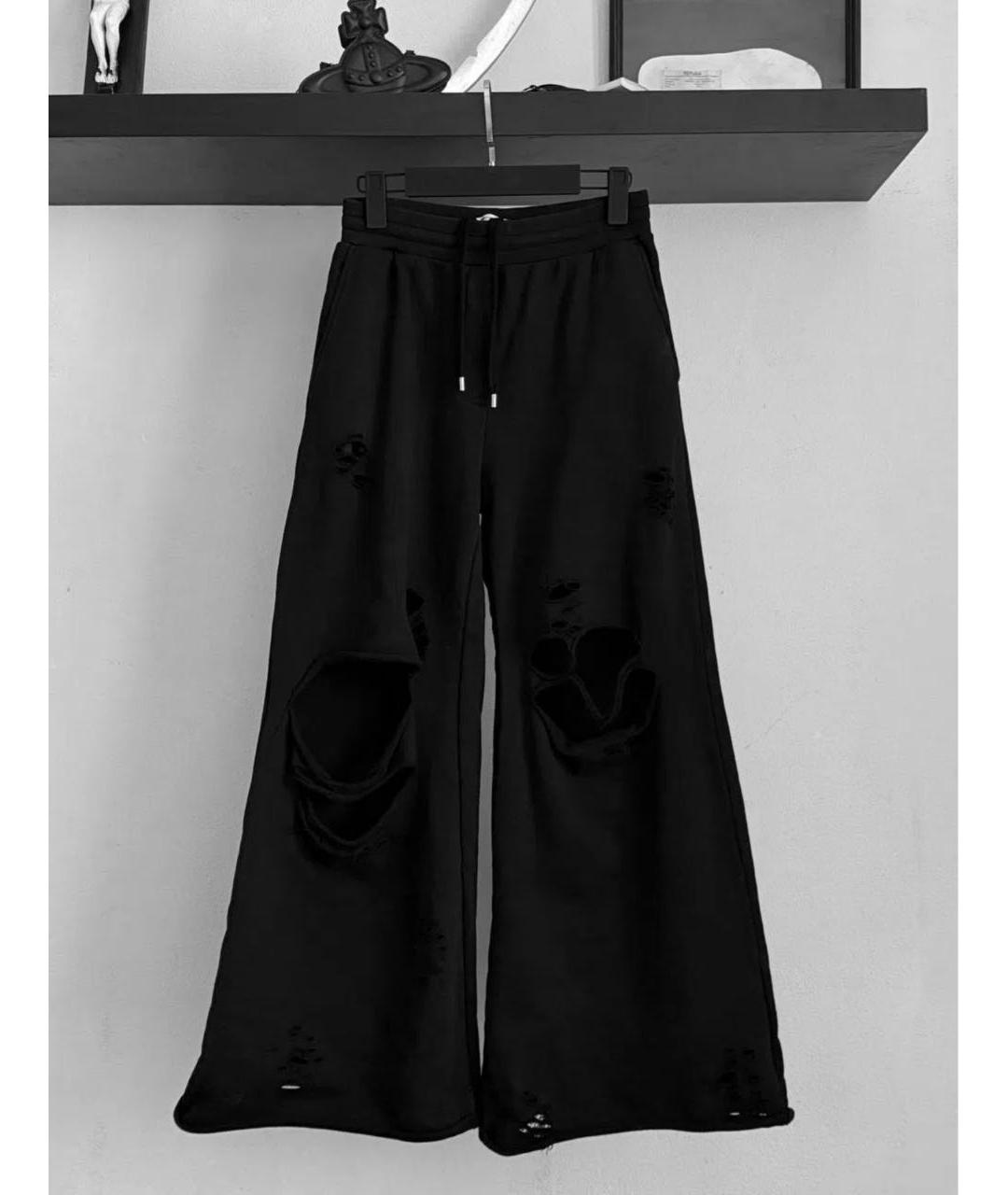 ALEXANDER WANG Черные хлопковые брюки широкие, фото 6