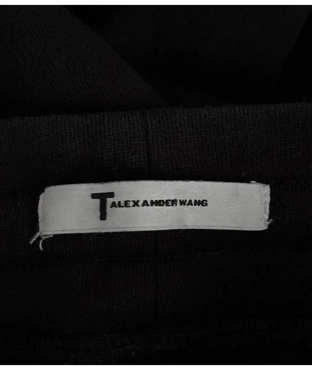 ALEXANDER WANG Черные хлопковые брюки широкие, фото 3