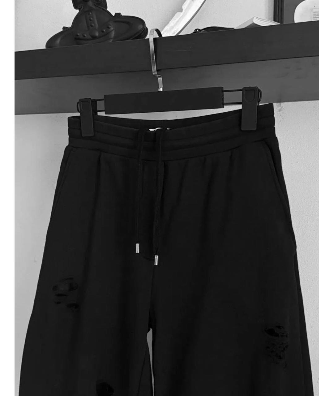 ALEXANDER WANG Черные хлопковые брюки широкие, фото 2