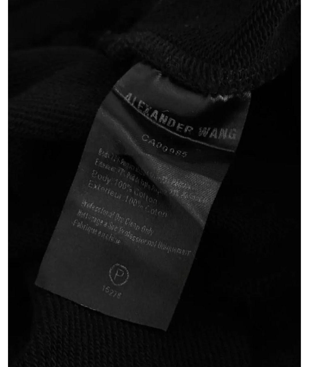 ALEXANDER WANG Черные хлопковые брюки широкие, фото 4