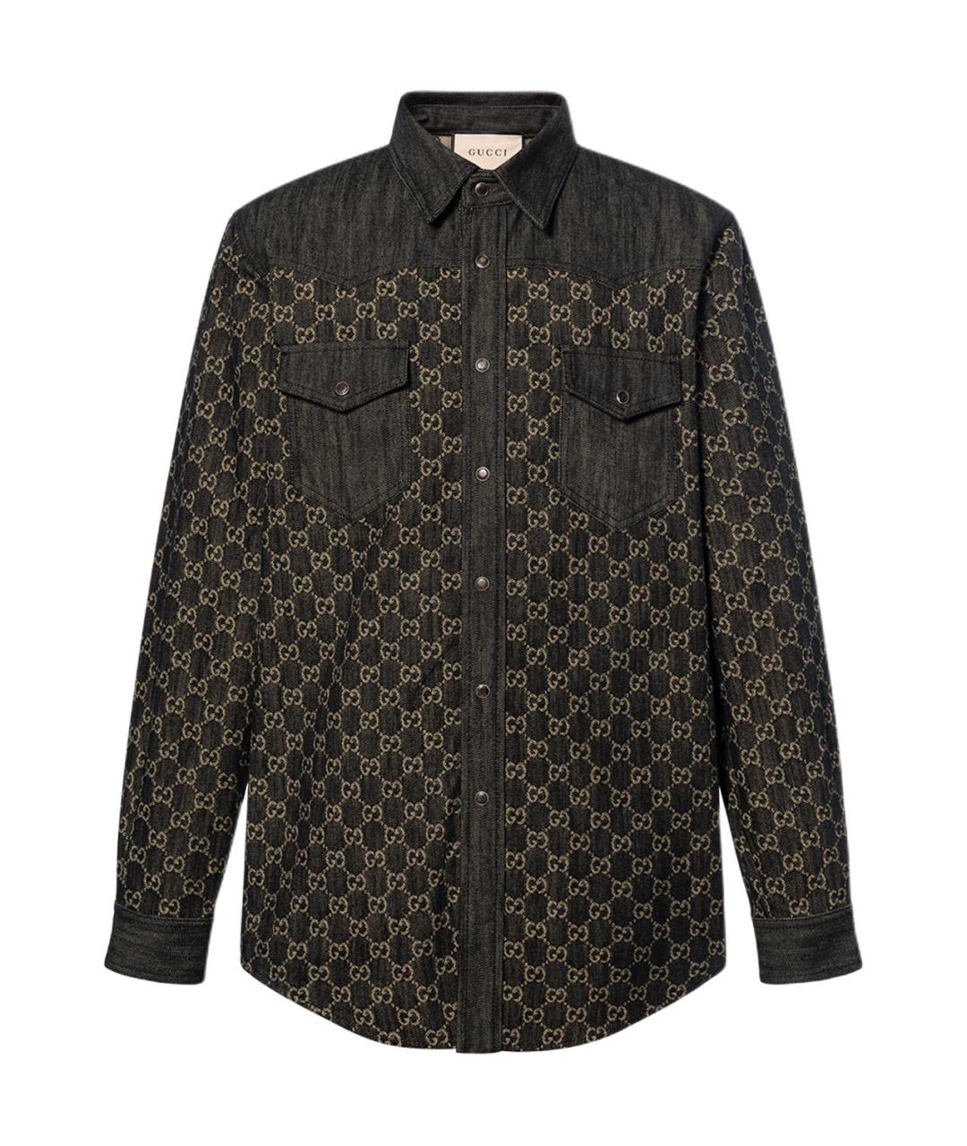 GUCCI Черная классическая рубашка, фото 1
