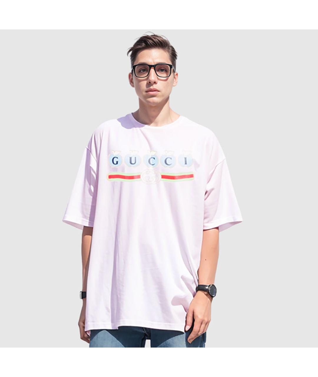 GUCCI Розовая футболка, фото 4
