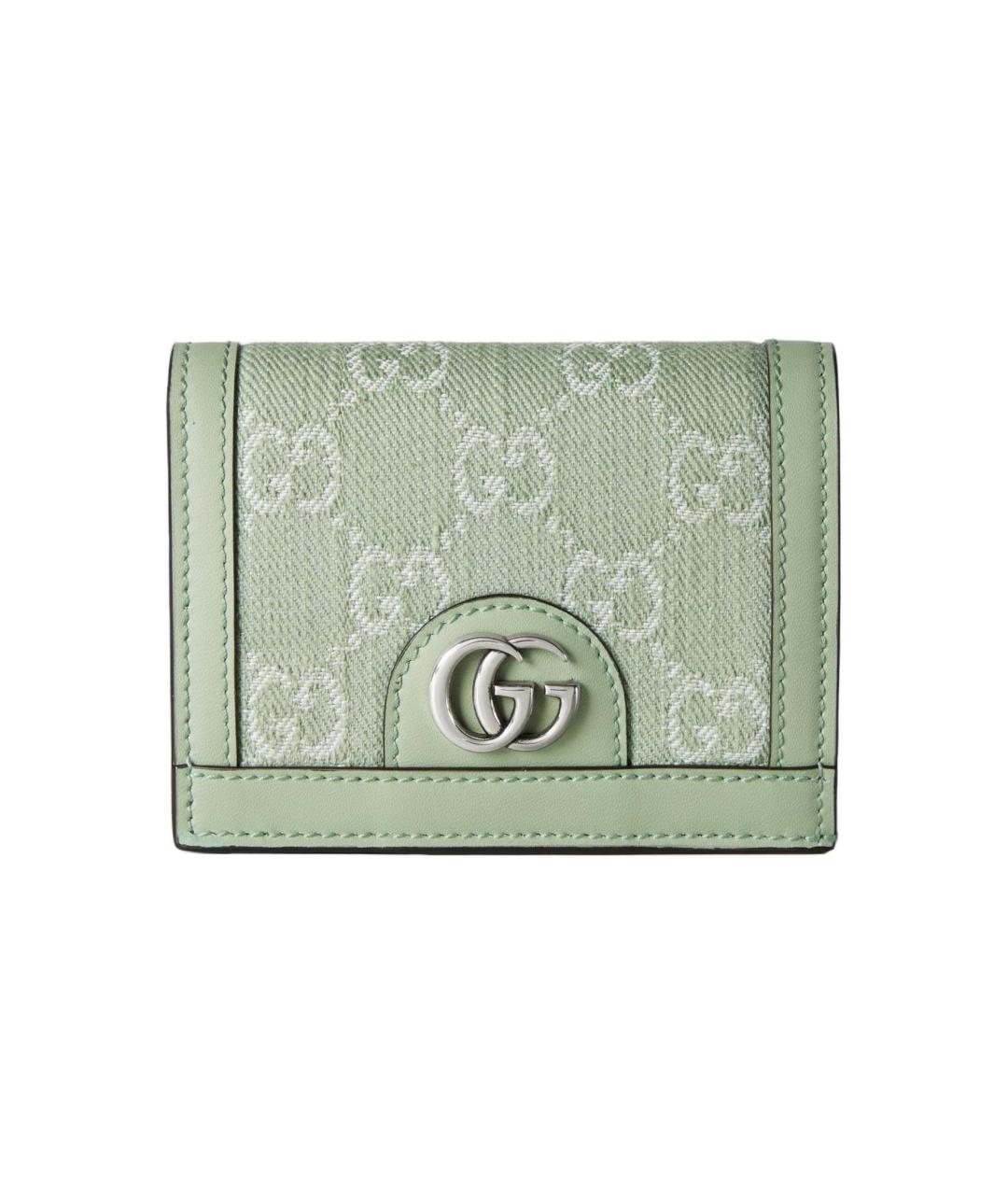 GUCCI Салатовый кошелек, фото 1