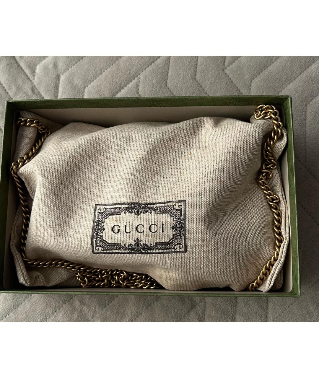 GUCCI Черная кожаная сумка через плечо, фото 7