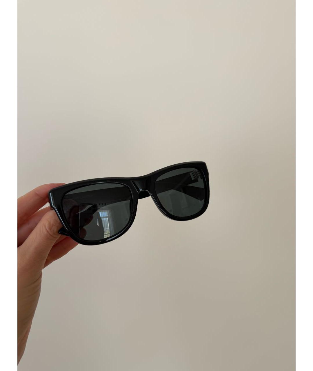 SAINT LAURENT Черные пластиковые солнцезащитные очки, фото 2