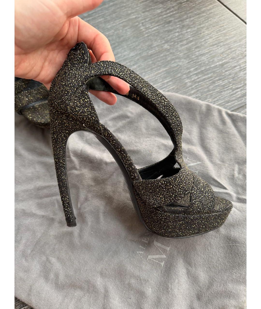 ALEXANDER MCQUEEN Серебряные босоножки, фото 7