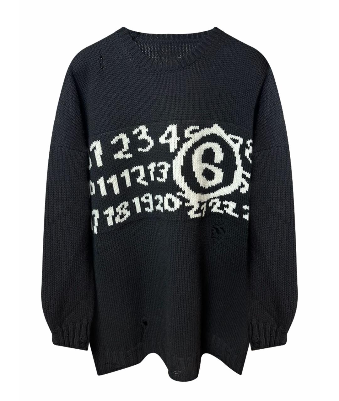 MM6 MAISON MARGIELA Черный шерстяной джемпер / свитер, фото 1