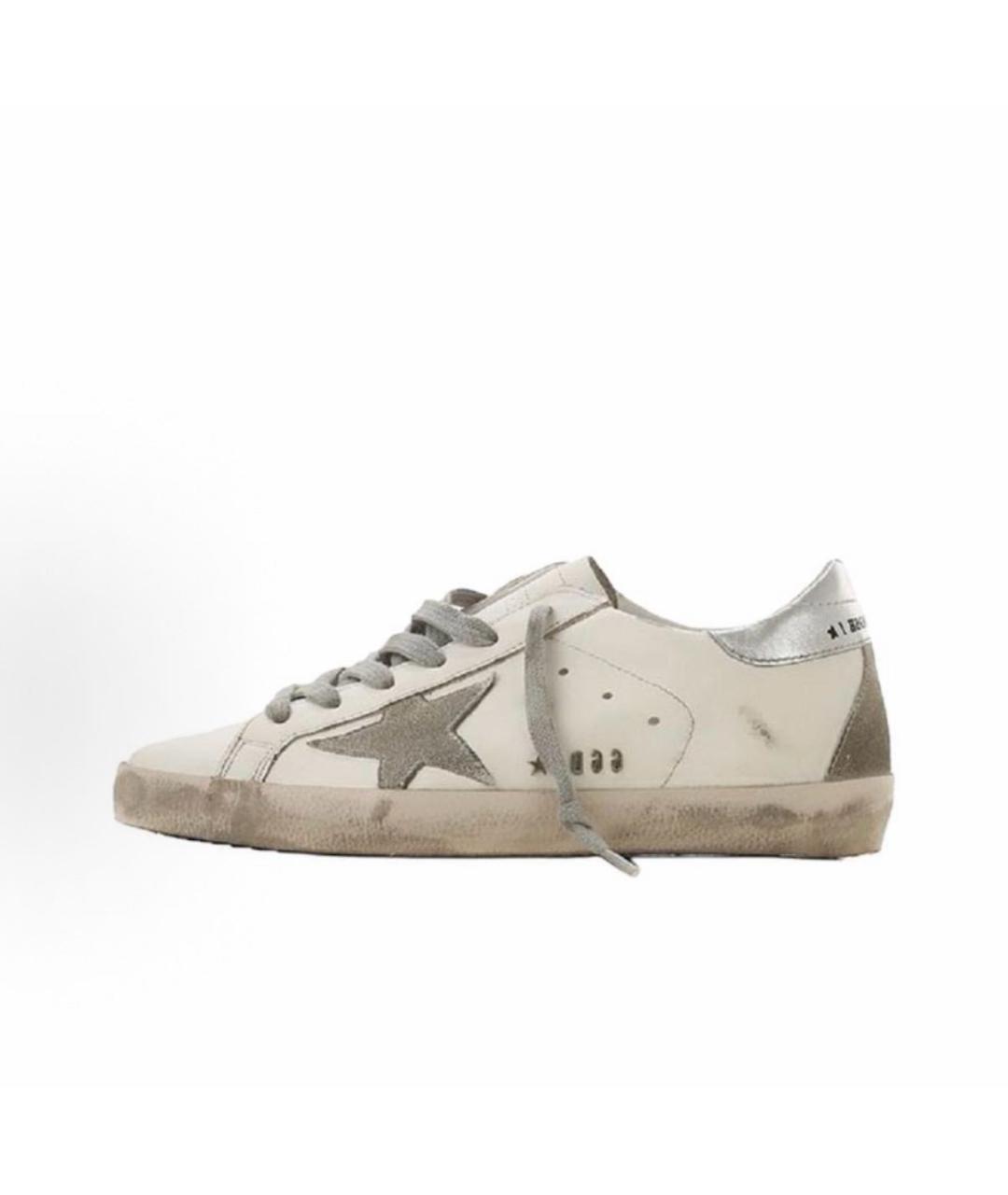 GOLDEN GOOSE Белые кожаные кеды, фото 5