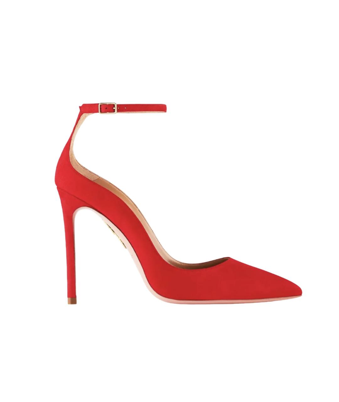 AQUAZZURA Красные замшевые туфли, фото 8