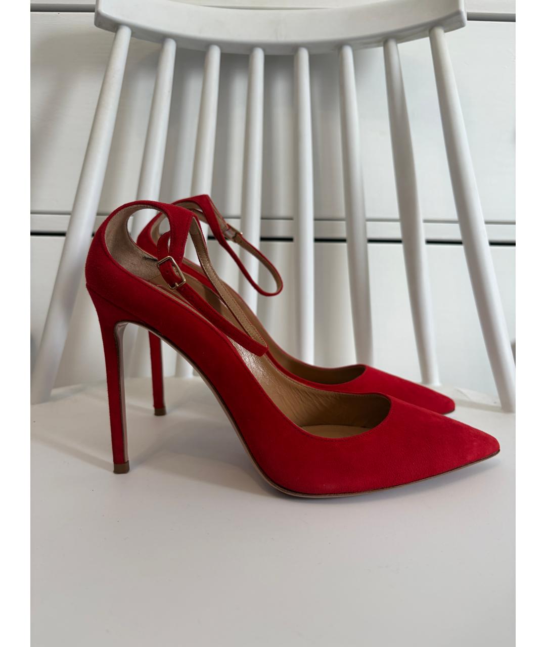AQUAZZURA Красные замшевые туфли, фото 2