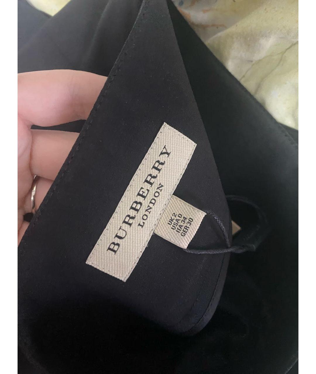 BURBERRY Черная шерстяная юбка миди, фото 3