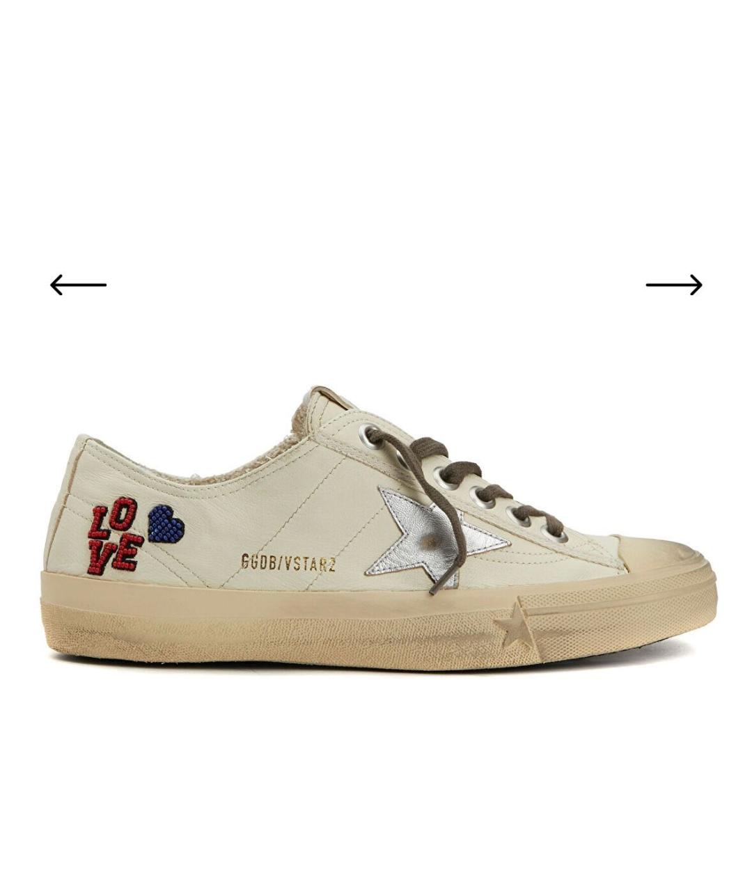 GOLDEN GOOSE Белые кожаные кроссовки, фото 5