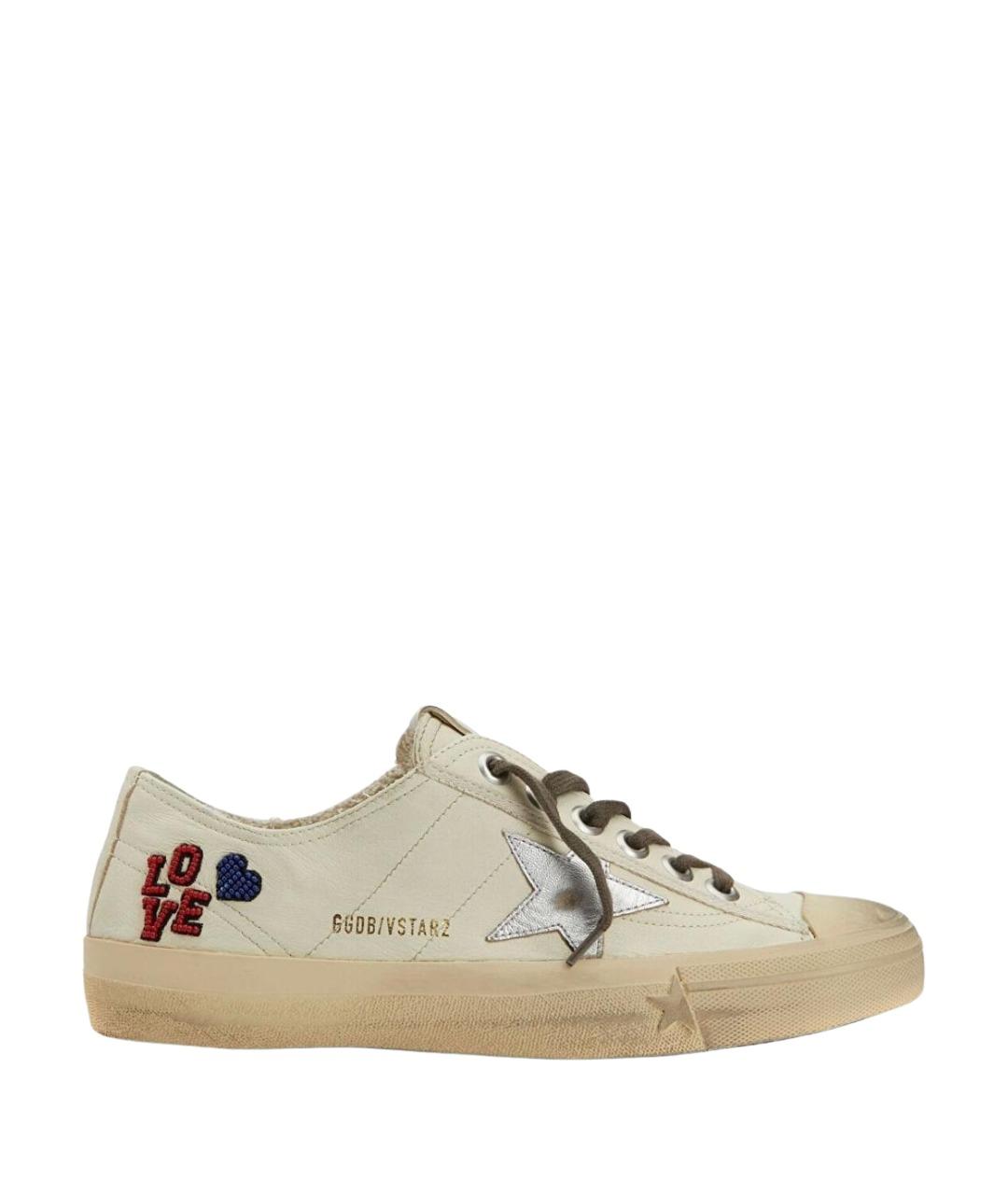 GOLDEN GOOSE Белые кожаные кроссовки, фото 1