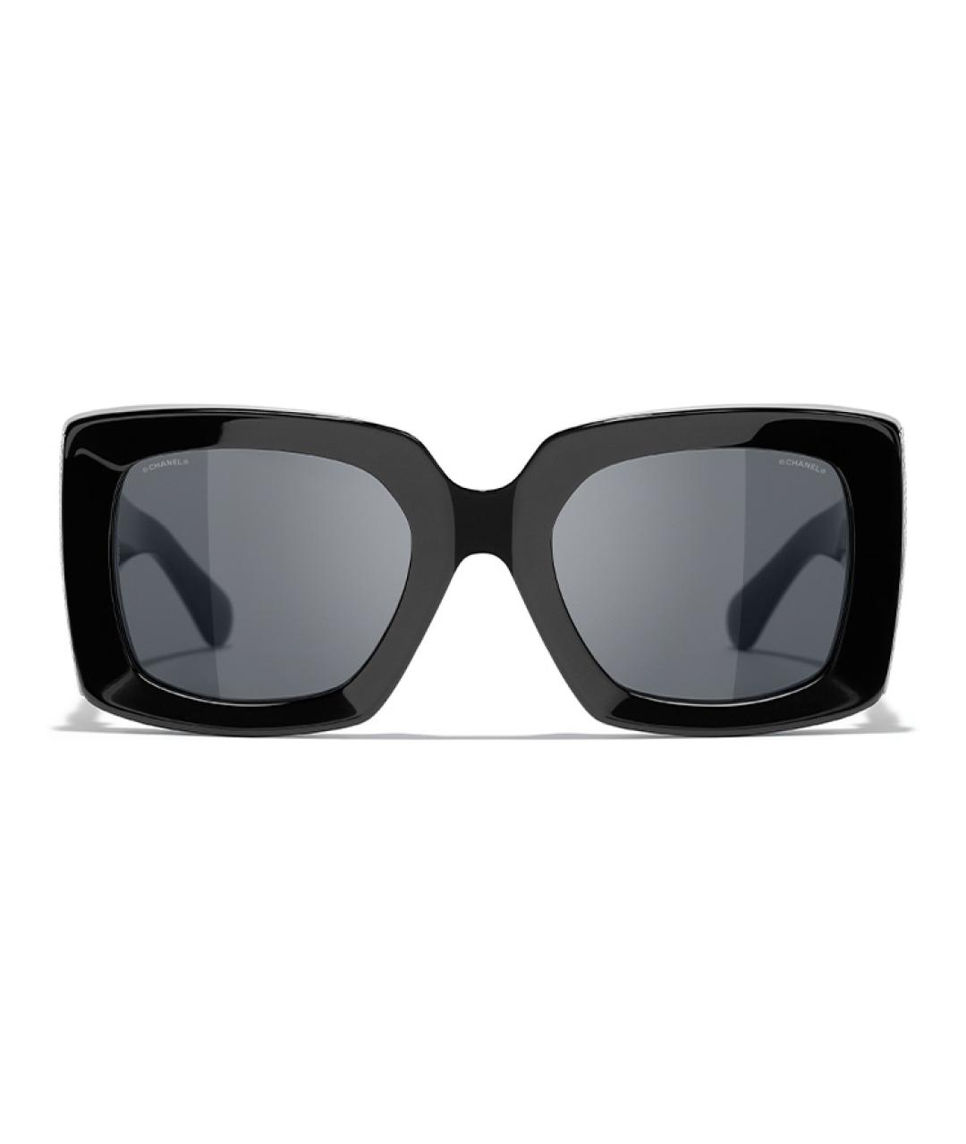 CHANEL Черные пластиковые солнцезащитные очки, фото 1