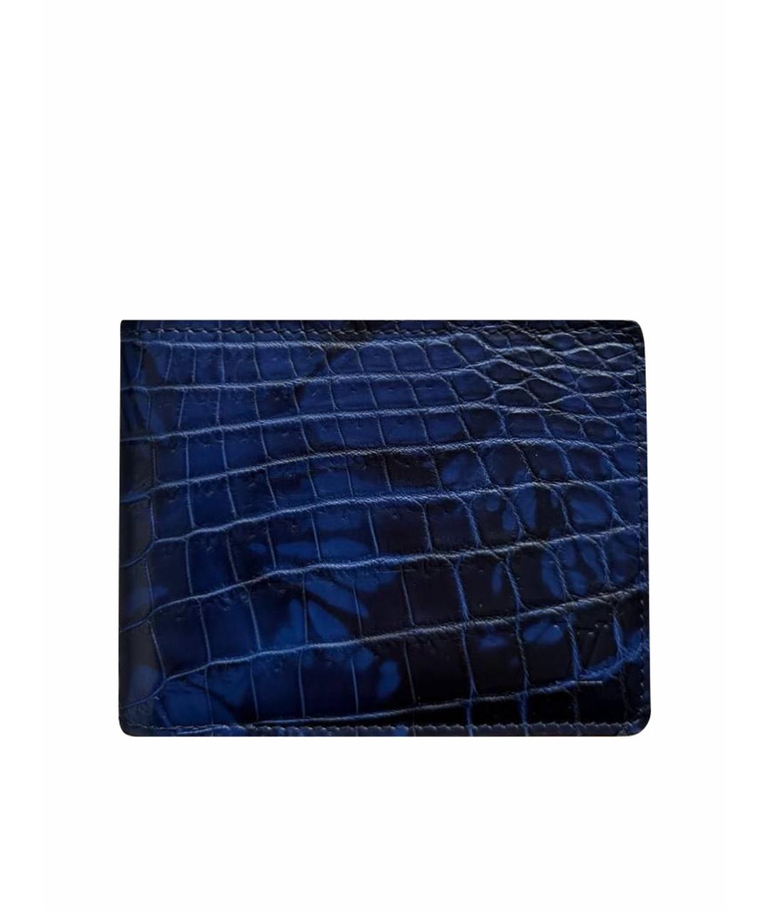 LOUIS VUITTON Темно-синий кошелек из экзотической кожи, фото 1