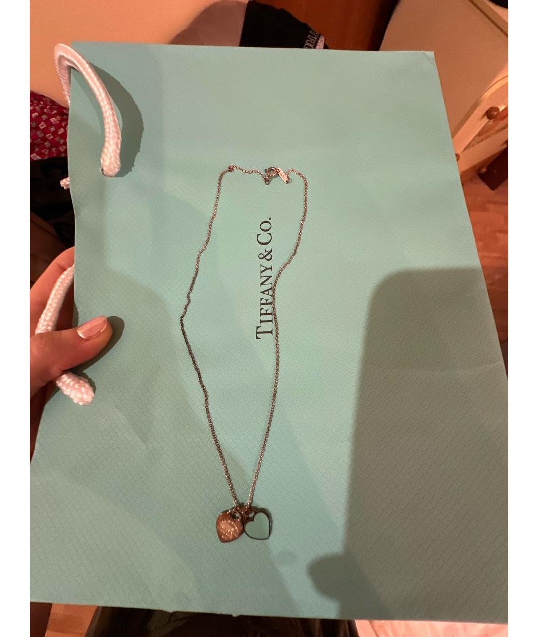 TIFFANY&CO Бирюзовое серебряное колье, фото 2