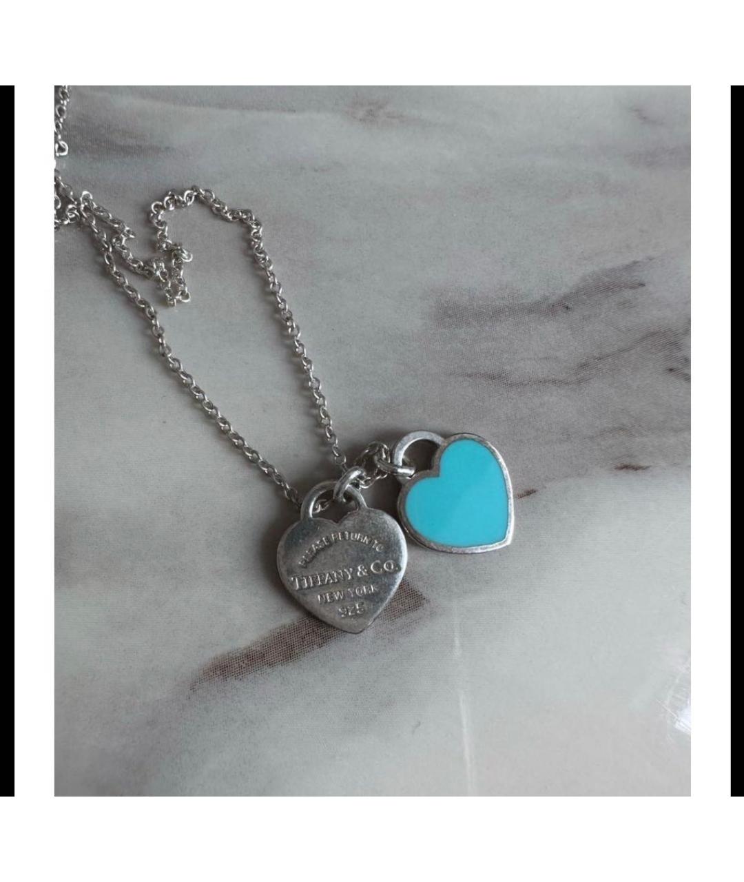 TIFFANY&CO Бирюзовое серебряное колье, фото 6