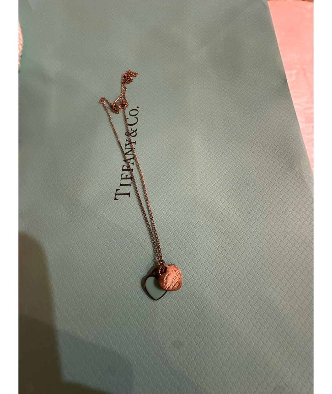 TIFFANY&CO Бирюзовое серебряное колье, фото 3
