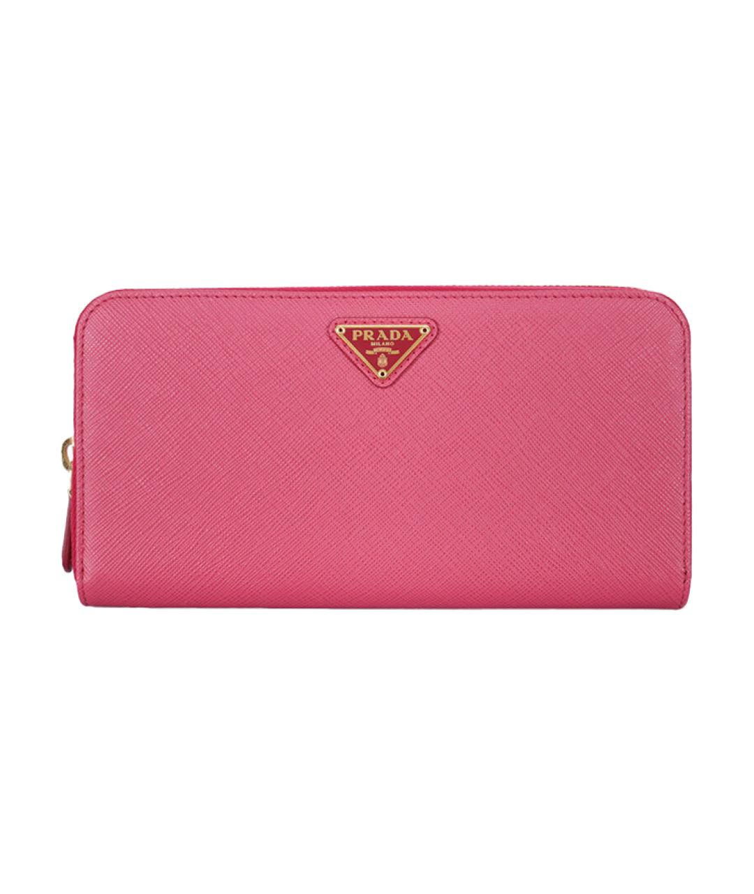 PRADA Розовый кожаный кошелек, фото 1