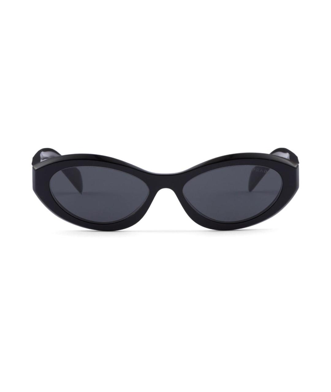 PRADA Черные пластиковые солнцезащитные очки, фото 1