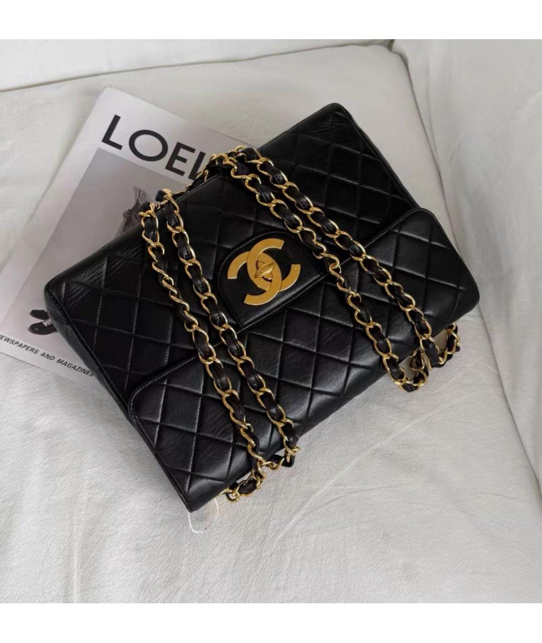 CHANEL Черная кожаная сумка через плечо, фото 4