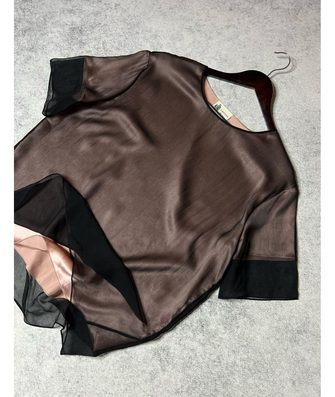 LANVIN Мульти шелковая блузы, фото 4