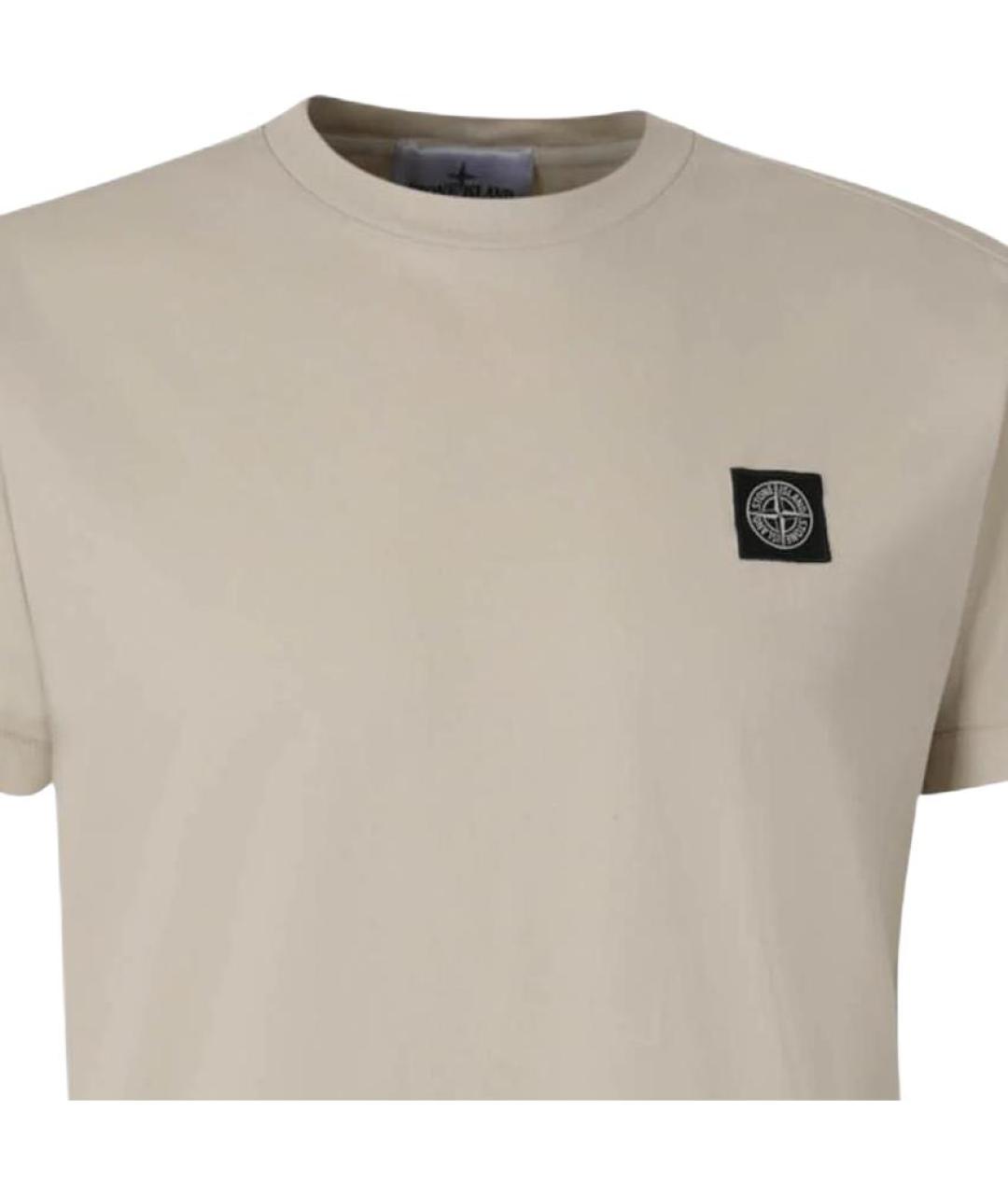 STONE ISLAND Хаки футболка, фото 5