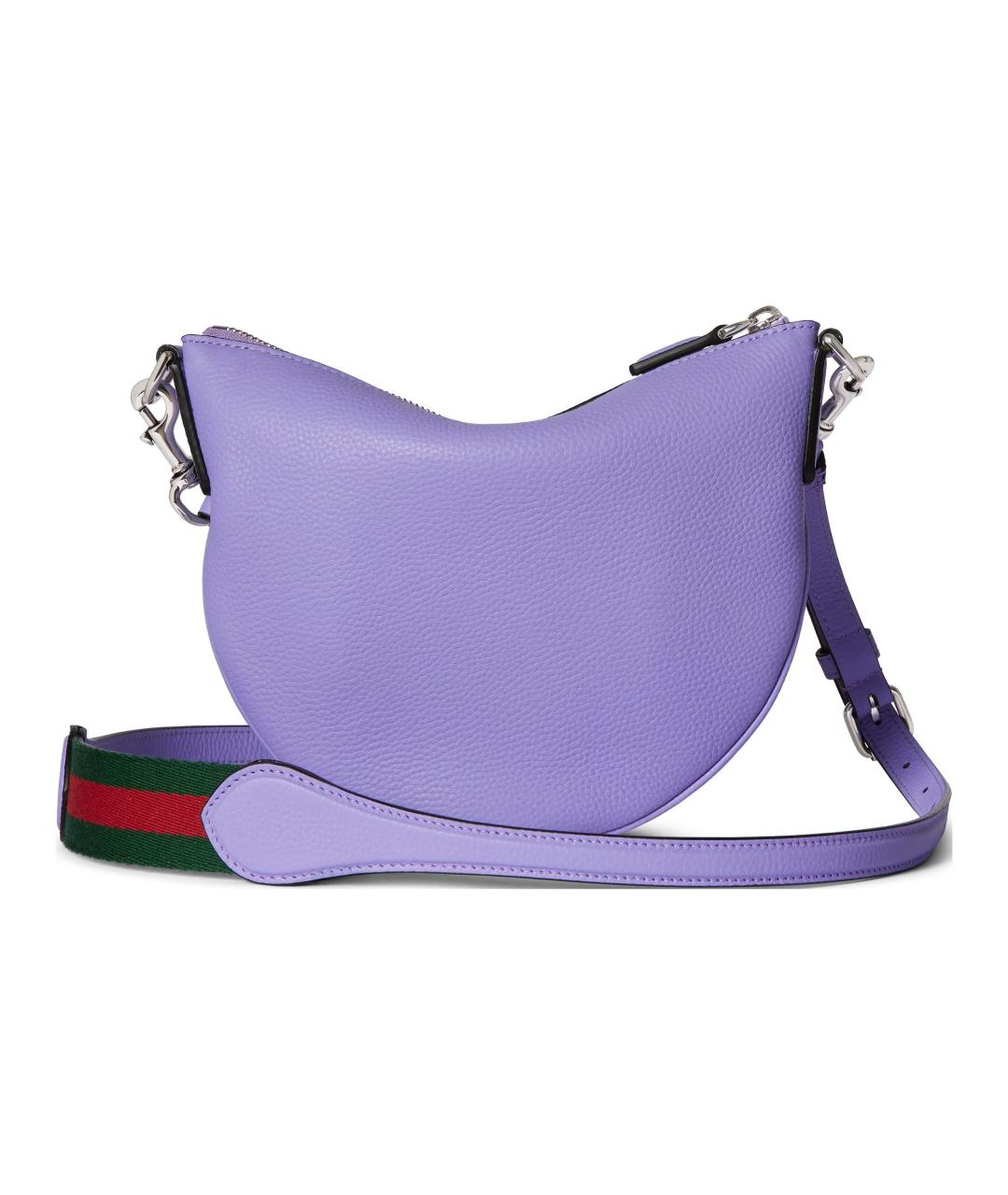 GUCCI Фиолетовая кожаная сумка через плечо, фото 4