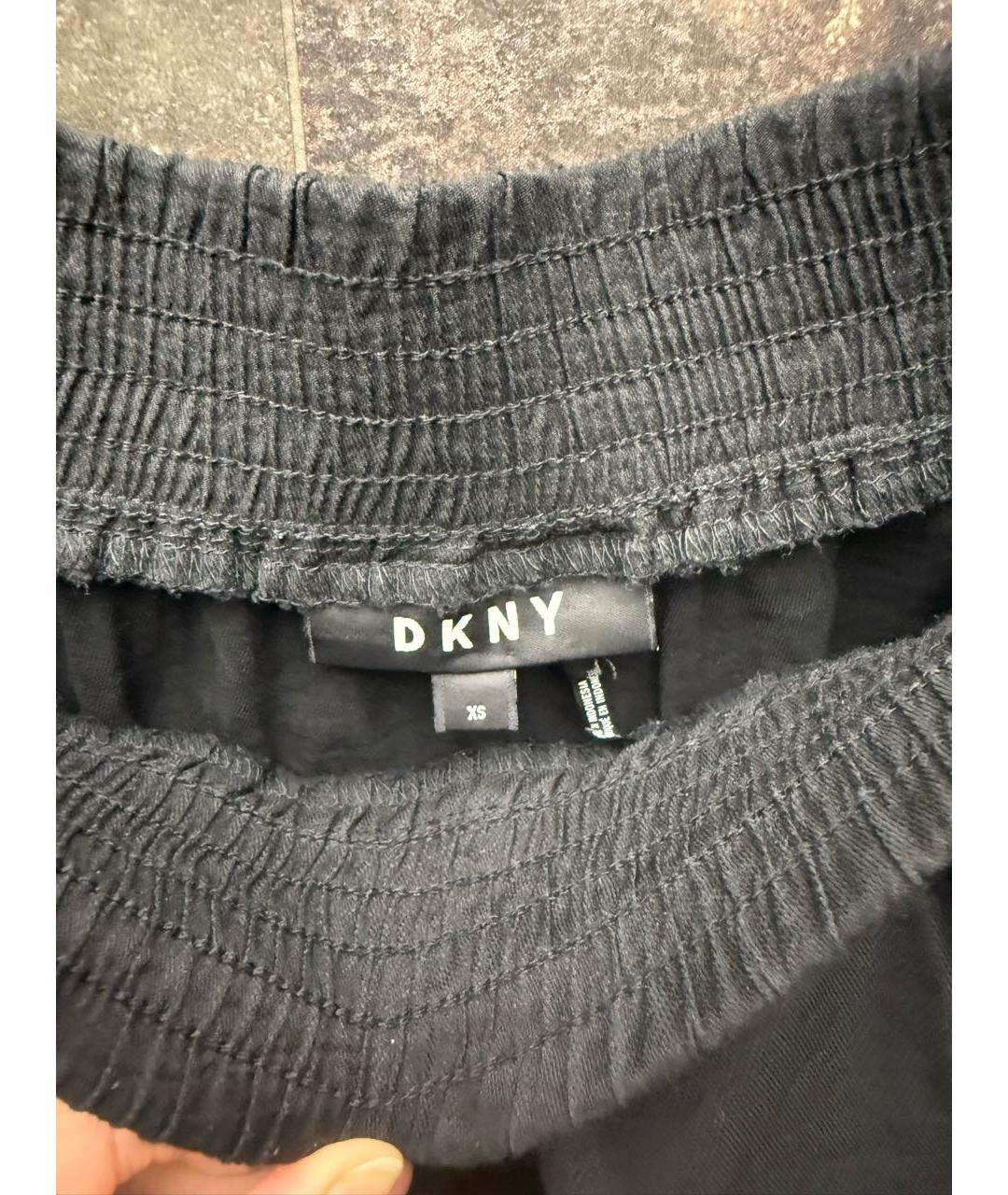 DKNY Черная вискозная юбка макси, фото 5