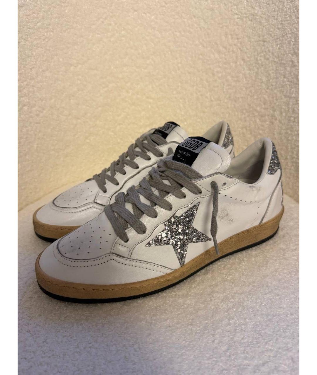 GOLDEN GOOSE Белые кожаные кеды, фото 3