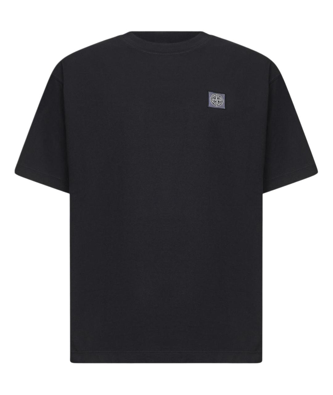 STONE ISLAND Черная футболка, фото 1