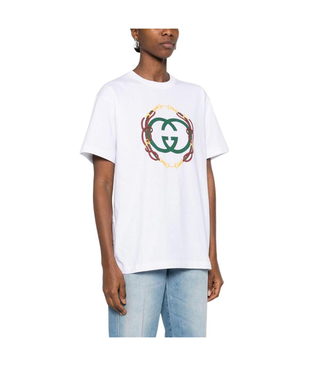 GUCCI Белая футболка, фото 5