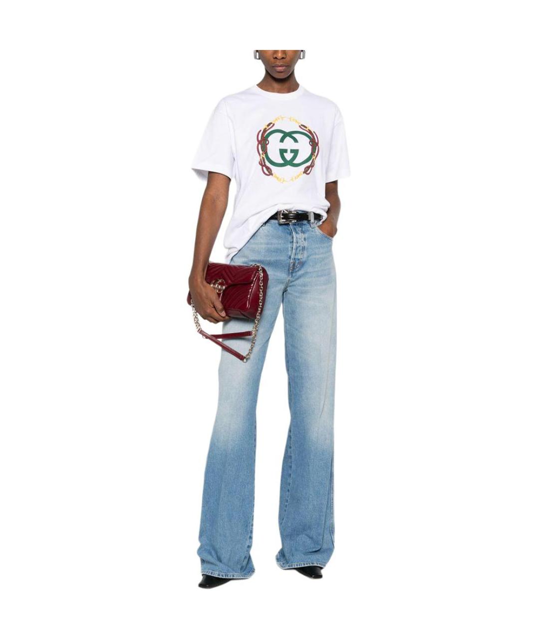 GUCCI Белая футболка, фото 3