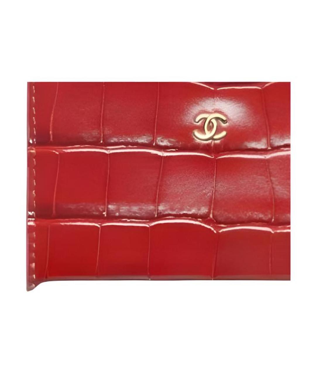 CHANEL Красный кожаный кардхолдер, фото 2